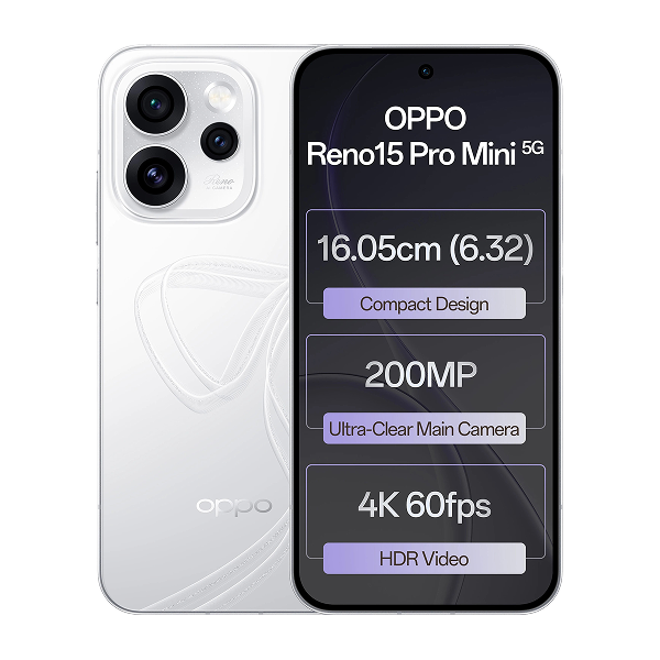 Oppo Reno 15 Pro Mini (Glacier White, 12/512 GB)